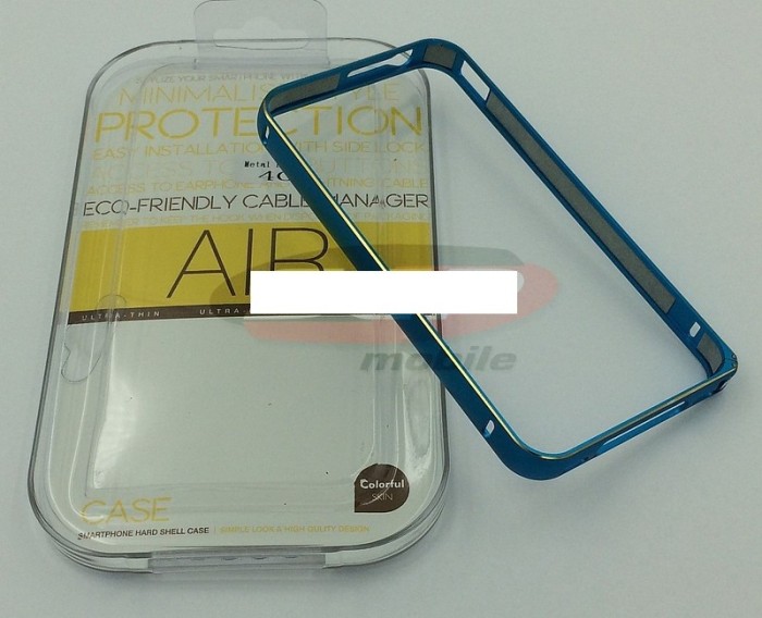 Bumper aluminiu iPhone 4 / 4S turcoaz