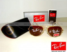 RAY BAN AVIATOR ? ochelari de soare lentila maro - 100% originali - Italia foto