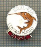 2055 INSIGNA - C.O.N.I. - F.I.N. -CENTRO NUOTO - ROMA -COMITETUL OLIMPIC NATIONAL ITALIAN -FEDERATIA NAUTICA - starea care se vede