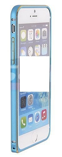 Bumper aluminiu STYLE iPhone 6 albastru