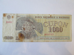 CUPON 1000 MOLDOVA 1993 foto