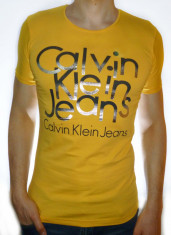 Tricou Calvin Klein - Tricou CK - tricou galben - CALITATE GARANTATA foto