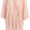 Bluza / Camasa roz pal buline sclipici auriu cu maneca 3/4 din chiffon sexy marimea UK 16 EUR 44 brand DOROTHY PERKINS ASOS