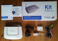 ROMTELECOM - Router ADSL Wireless HG 520 s - kit complet foto