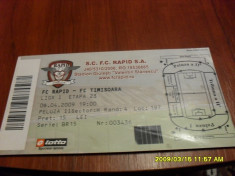 Bilet Rapid - F.C. Timisoara foto