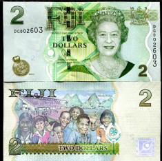 INSULELE FIJI- 2 DOLLARS 2007(2012)- UNC!! foto