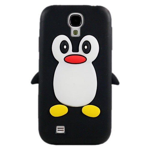 Husa silicon PINGUIN NEGRU Samsung Galaxy S4 i9500 i9505