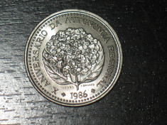 Moneda comemorativa 100 escudo Azores 1986 foto