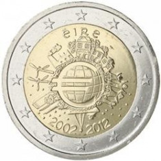 IRLANDA 2 euro comemorativa 2012 TYE-10ani euro, UNC foto