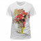 Tricou Original Comic-con Alb Flash ( Fulgerul )