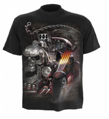 Tricou Negru Rock Original SpiralDirect Hell Rider foto