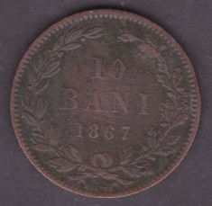 (MR109) MONEDA ROMANIA - 10 BANI 1867 - HEATON foto