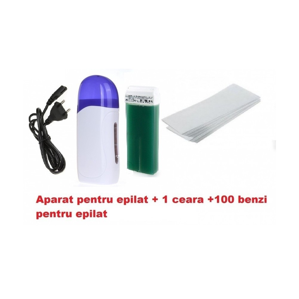 kit pentru epilat cu ceara de unica folosinta verde ...