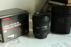 Obiectiv foto Sigma 4.5mm F2.8 EX DC HSM Circular Fisheye pentru Canon foto