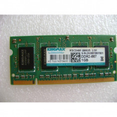 Memorie ram laptop Kingmax 1GB DDR2 KSCD48F-B8KU5 LOF foto