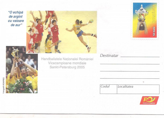 % plic-(intreg postal)-HANDBAL-Nationala Romaniei Sankt-Peteresburg