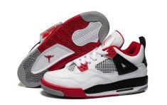 Adidasi Nike Air Jordan 4 Retro Red White Black foto