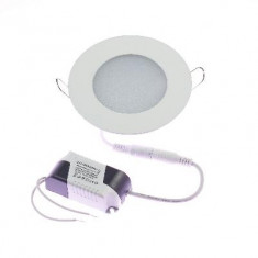 Panou Spot LED Rotund Slim 6W Lumina Alba Diametru montare 92 mm foto