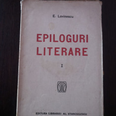 EPILOGURI LITERARE - E. Lovinescu - 1919, 131 p.