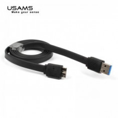 Cablu Date USAMS Samsung Galaxy Note 3 N9000, N9005 Negru foto