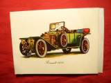 Ilustrata Automobil Renault -1914 , adeziva, Necirculata