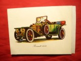 Ilustrata Automobil Renault -1914 , adeziva, Necirculata