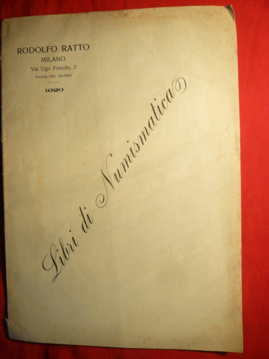 Rodolfo Ratto - Libri di Numismatica - Ed. 1920 - Ed. Milano