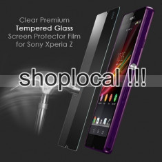 folie sticla Sony Xperia Z securizata protectie antisoc dedicata subtire temperata/ Tempered Glass foto