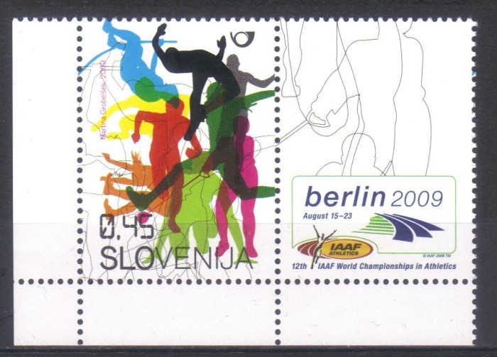 SLOVENIA 2009, Sport - Atletism, serie neuzată, MNH SLOVENIA 2009, Sport - Atletism, serie neuzată, MNH