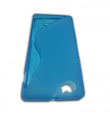 Husa Protectie Spate OEM Sony Ericsson Xperia M S Line silicon bleu foto