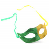 Masca Carnaval Foreplay Adult Venetiana Roleplay Mask Halloween Galben Verde, Marime universala, Multicolor