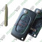 Carcasa cheie telecomanda 3 butoane, lamela fara canelura, cu suport baterie, led butoane Peugeot 407, cod Crcs787