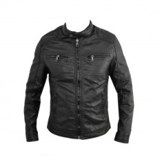 Geaca Piele Ecologica tip Zara Man - Model MOTOR - Negru - Masura: SM L XL XXL foto