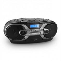 Auna RCD 230, Radio CD portabil stereo, USB, SD, MP3, caseta, FM / AM, negru foto