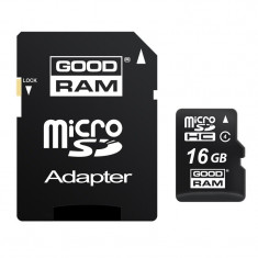 Card Goodram MicroSDHC 16GB Class 4 cu adaptor foto