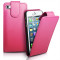 Carcasa Husa Roz Intens Flip Piele Toc Carte Apple iPhone5 iPhone 5 5s +Folie de Protectie