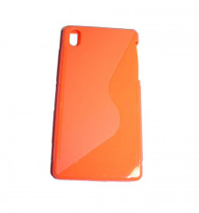 Husa Protectie Spate OEM Sony Ericsson Xperia Z2 S Line silicon portocalie foto