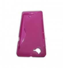 Husa Protectie Spate OEM Sony Ericsson Xperia L S Line silicon roz foto