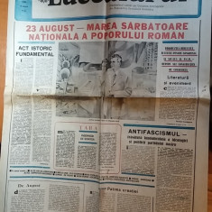 ziarul luceafarul 19 august 1989 -23 august- marea sarbatoare a poporului roman