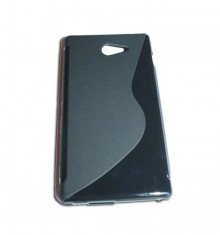 Husa Protectie Spate OEM Sony Ericsson Xperia M2 S50h S Line din silicon neagra foto