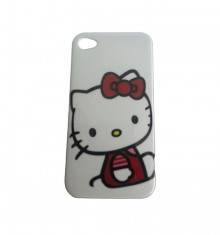 Husa Protectie Spate OEM pentru iPhone 4 si 4S Hello Kitty Alba foto