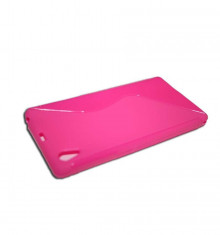 Husa Protectie Spate OEM Sony Ericsson Xperia Z1 S Line silicon roz foto