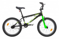 Bicicleta BMX, Sprint, XR, Otel, Negru-Alb-Verde, 20 Inch SPRINT foto