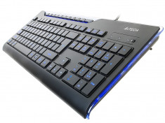 Tastatura A4Tech KD-800L iluminata, neagra foto