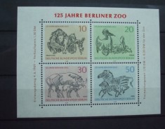 GERMANIA (BERLIN) 1969 ? ANIMALE SI PASARI SALBATICE, colita nestampilata, D23 foto