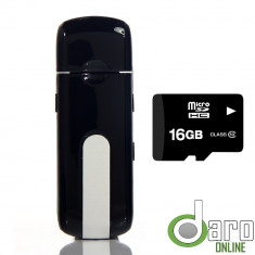 MEMORY STICK USB CAMERA SPION U8 + CARD 16GB | GARANTIE | spionaj | ascunsa | foto