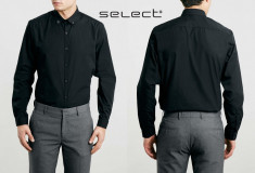 SELECT Italy - Camasa Barbati Foarte Eleganta, &amp;quot;Black Long Sleeve Shirt&amp;quot; REGULAR FIT . Marime 39/40 (M/L) OUTLET Arad. Produse NOI Originale. REDUSE! foto