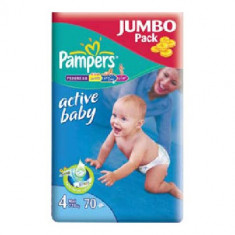 PAMPERS Scutece Active Baby 4 Maxi Jumbo Pack 70 buc foto