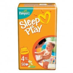 PAMPERS Scutece Sleep&amp;amp;Play 4 Maxi Value Pack 50 buc foto