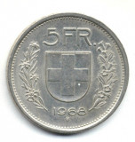ELVETIA 5 FRANCI 1968 B STARE XF AUNC